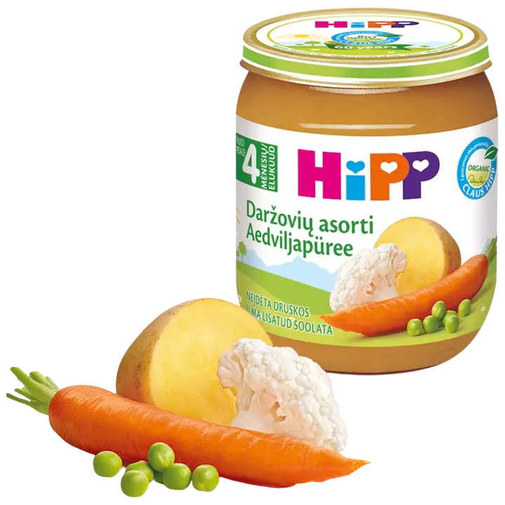 Hipp aedviljapüree 4 kuud, gluteenivaba