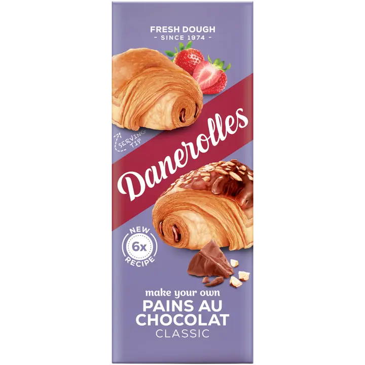 Danerolles Pains au Chocolat suklaarulla paistovalmis taikina 6kpl/275g