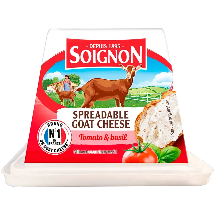 Soignon vuohenjuustolevite tomaatti-basilika 150g