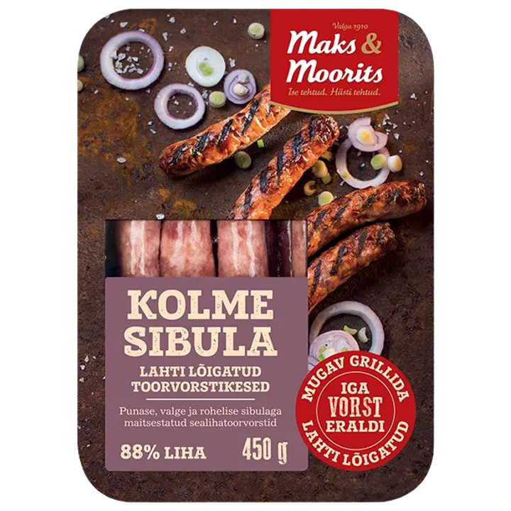 Kolme sibula toorvorstikesed 450 G