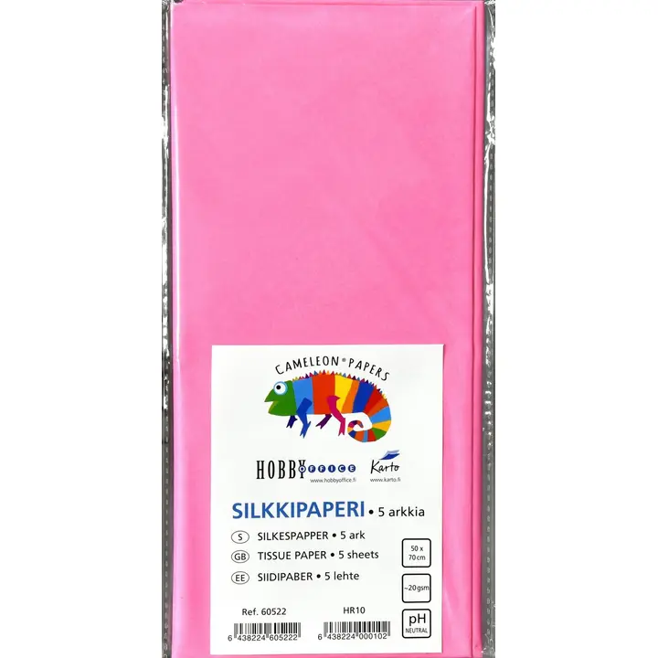 Silkkipaperi 50x70 cm pinkki 5 ark