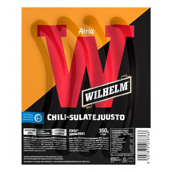 Atria Wilhelm Chili-sulatejuusto 350g