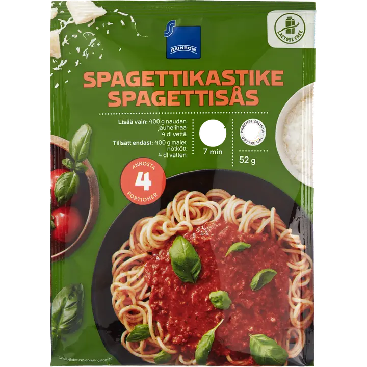 Rainbow spagettikastikeainekset 52g