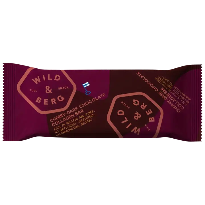 Wild&Berg kollageenibatoon Kirss- tume šokolaad 40g
