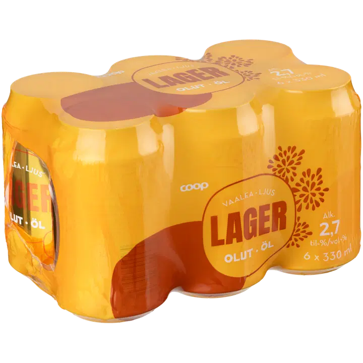 Coop Lager olut 2,7% 6x0,33l tlk
