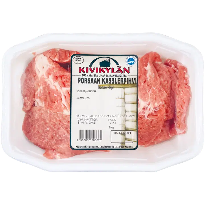 Kivikylän Porsaan kasslerleike naturel 4kpl