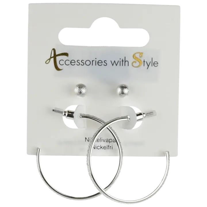 Kõrvarõngad komplekt hõbedane