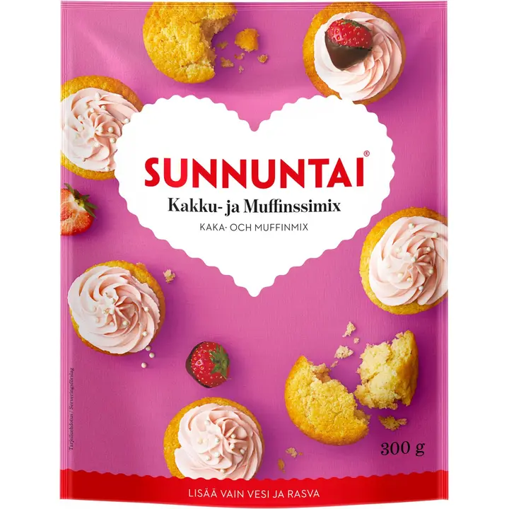 Sunnuntai 300g kakku- ja muffinssimix