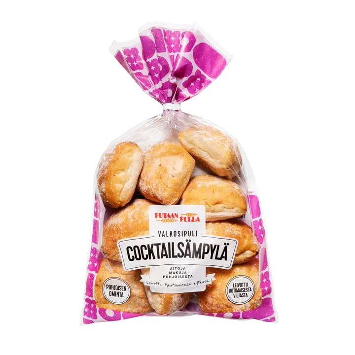 PutaanPulla Valkosipuli Cocktailsämpylä 8 kpl/320g valkosipuli vehnäsämpylä