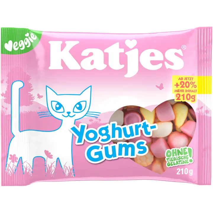 Katjes kummikommid Yoghurt Gums 210g