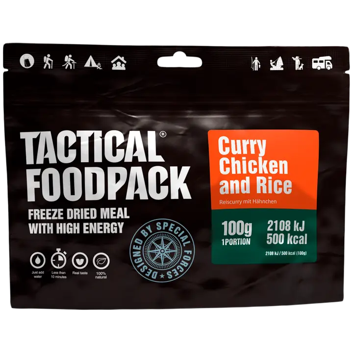 Tactical Foodpack currykanaa riisillä