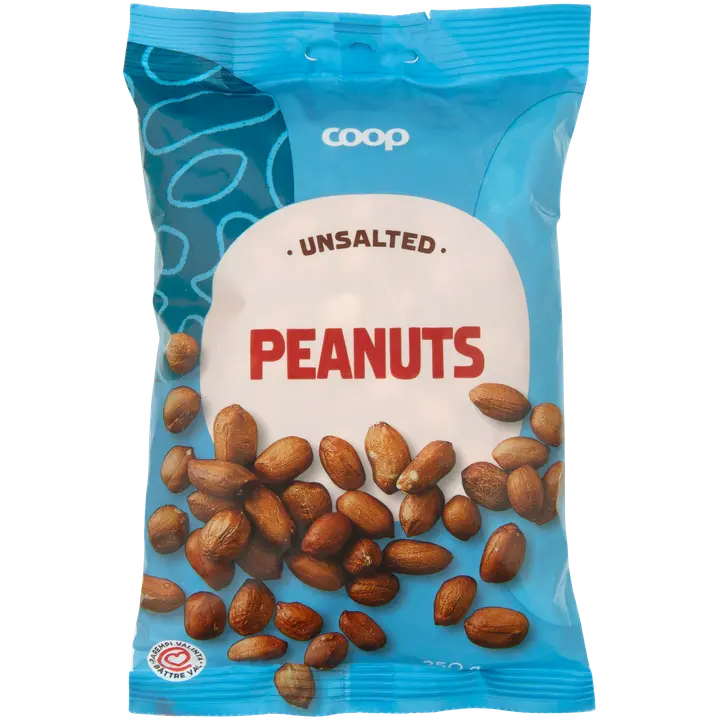 Coop maapähkinä suolaamaton 250g