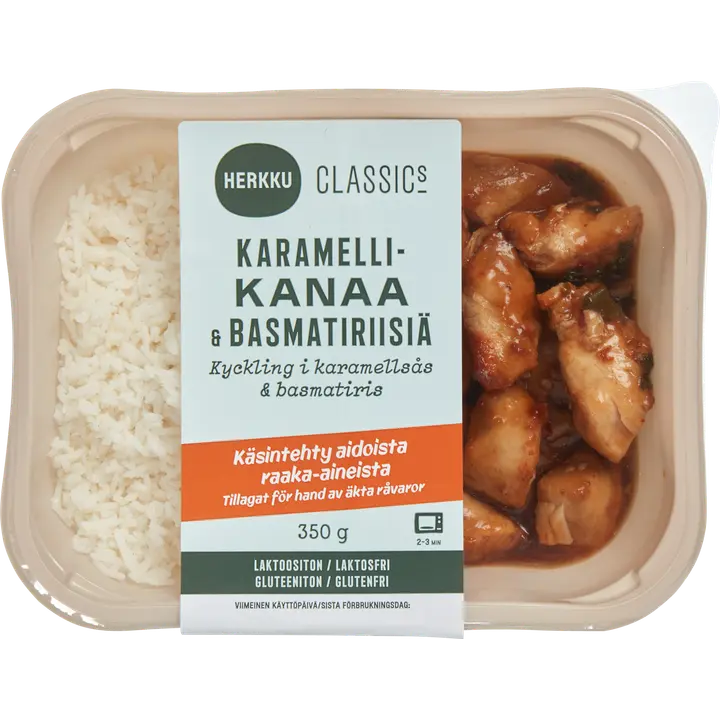 Herkku Classics Karamellikanaa ja basmatiriisiä 350g