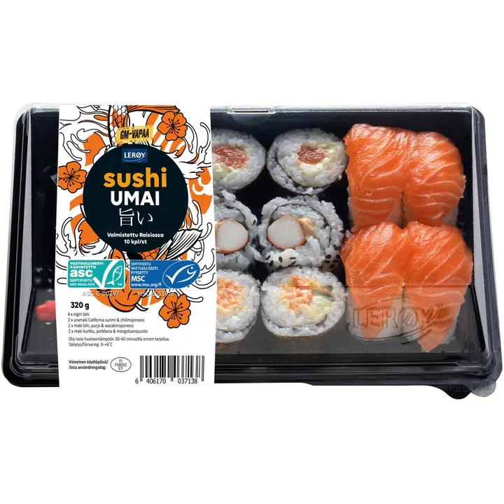 Leroy Sushi 10 kpl Umai ASC, MSC 320 g