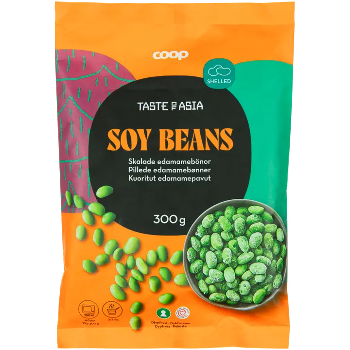 Coop Taste of Asia kuoritut edamame-pavut 300 g pakaste