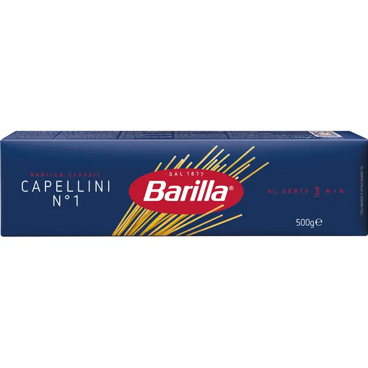Barilla Capellini n.1 durumvehnästä valmistettu pasta 500g