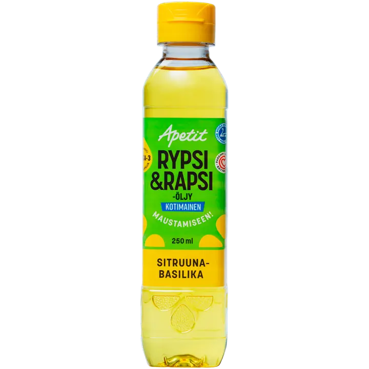 Apetit Kotimainen Rypsi&rapsiöljy sitruuna-basilika 250ml