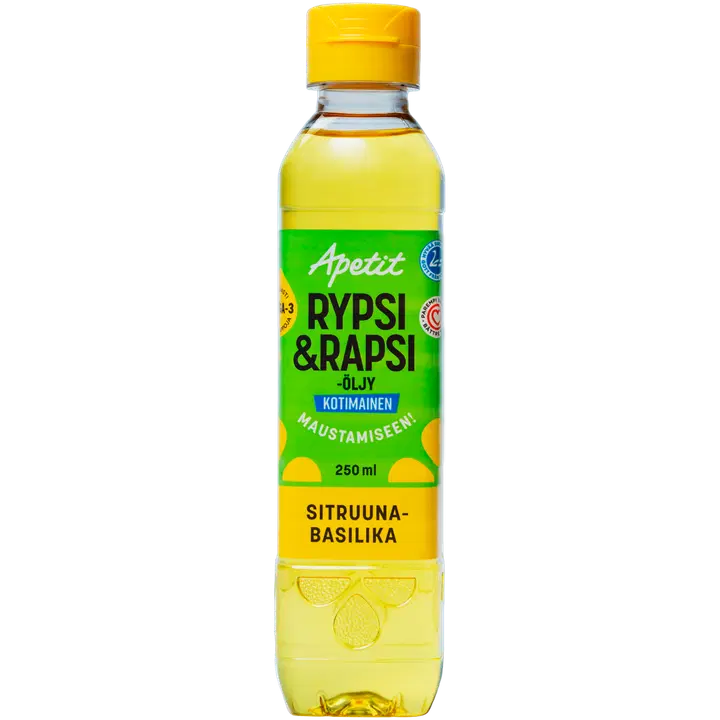 Apetit Kotimainen Rypsi&rapsiöljy sitruuna-basilikanmakuinen 250ml