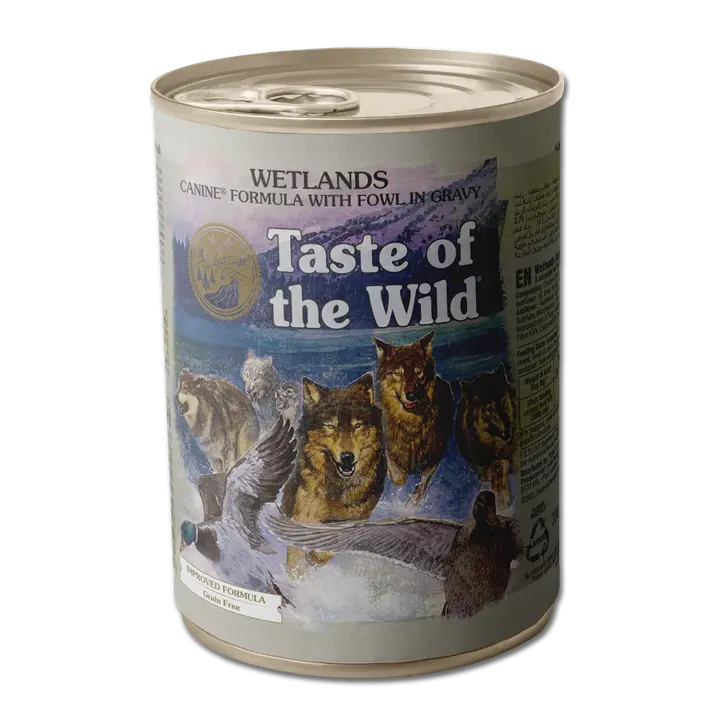 Taste of the wild wetlands wild fowl 390g can