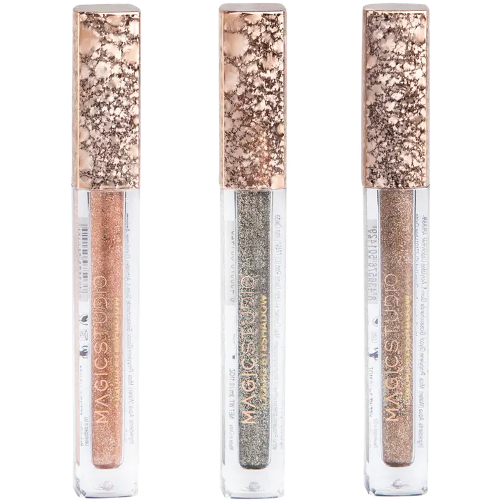 Loista Liquid Glitter -luomivärillä! Kermainen, kestävä koostumus tuo näyttävää kimallusta. Kolme sävyä: kulta, hopea ja kupari. 3 ml.