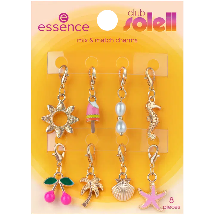 essence club SOLEIL mix & match charms 01 Charm Me Maybe?! 8 st