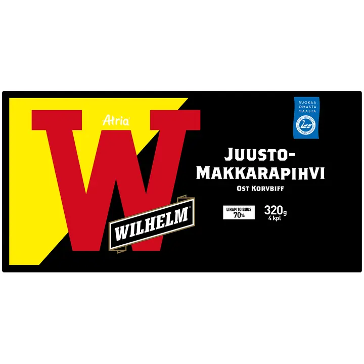 Atria Wilhelm Juustomakkarapihvi 320g