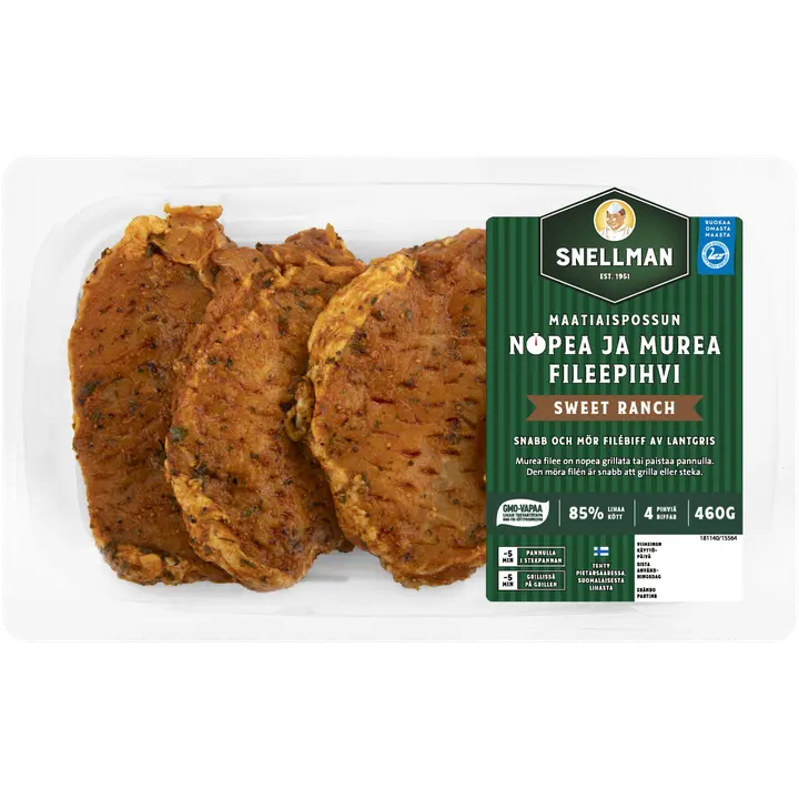 Snellman Maatiaispossun nopea ja murea fileepihvi sweet ranch 4 kpl 460 g