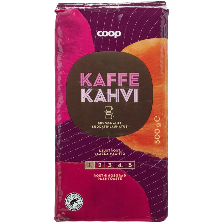 Coop kahvi vaalea paahto suodatinjauhatus 500 g