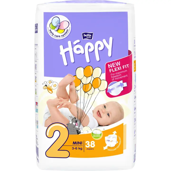 Happy teippivaippa mini 3-6kg 38kpl