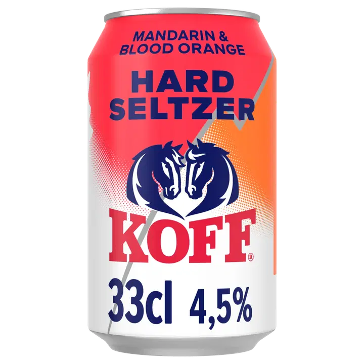 Koff Hard Seltzer Mandarin-Blood Orange maustettu alkoholijuoma 4,5 % tölkki 0,33 L