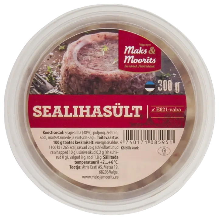 Maks ja Moorits Sealihasült 300 G