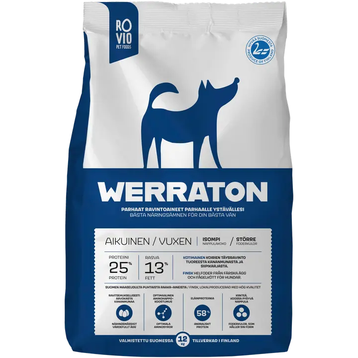 Werraton Aikuinen koiranruoka 12 kg