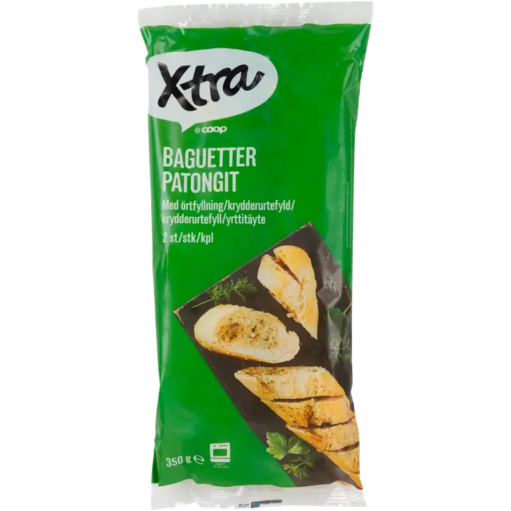 Xtra yrttitäytteinen patonki 350 g 2 kpl pakaste