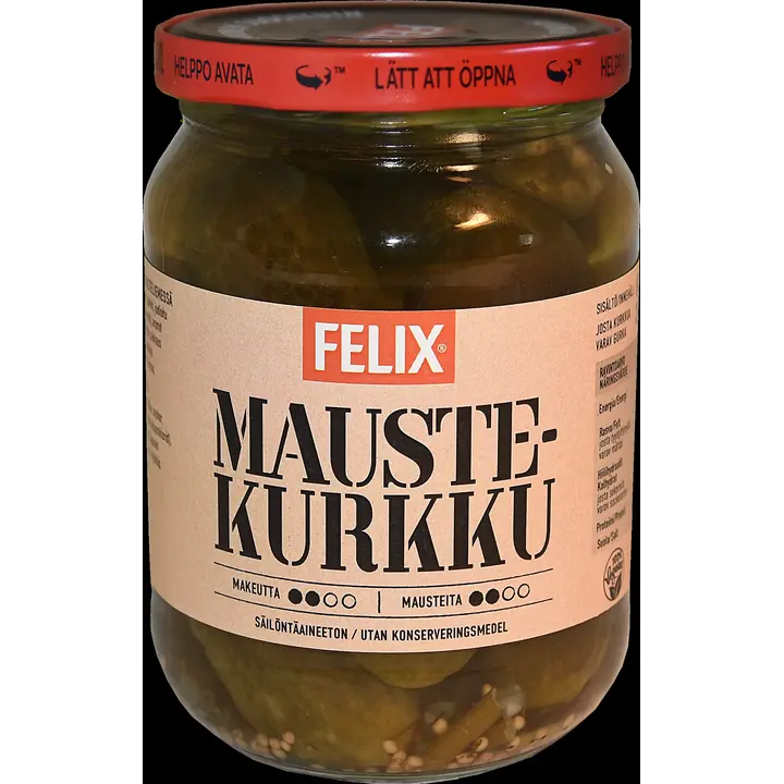 Felix kokonaisia maustekurkkuja mausteliemessä 680/340g