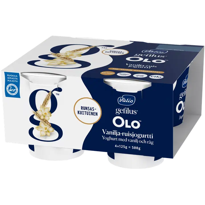 Valio Gefilus® jogurtti vanilja-ruis laktoositon 4x125 g
