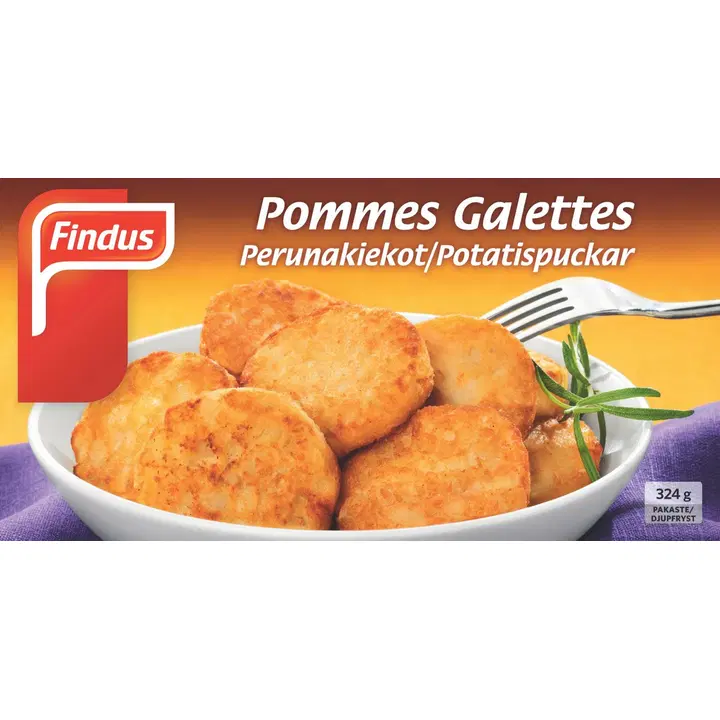 Findus Pommes Galettes perunakiekot 324g, pakaste