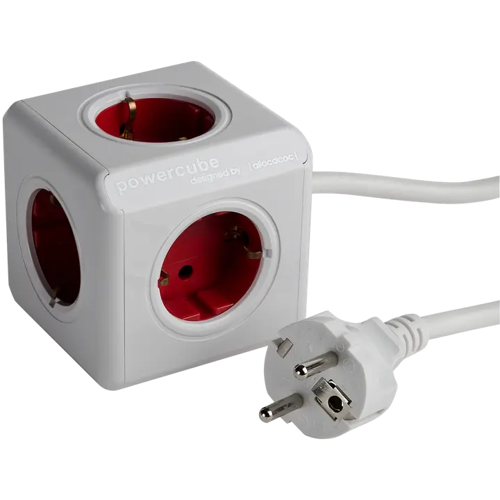 Allocacoc jatkojohto Powercube 1,5 m 5-osainen + kiinnike