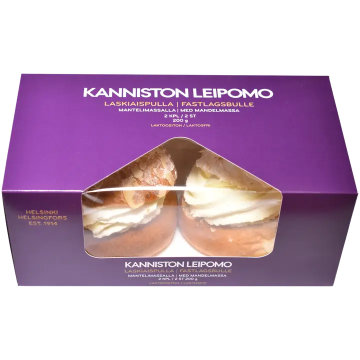 Kannisto Laskiaispulla mantelimassalla 2 kpl pak