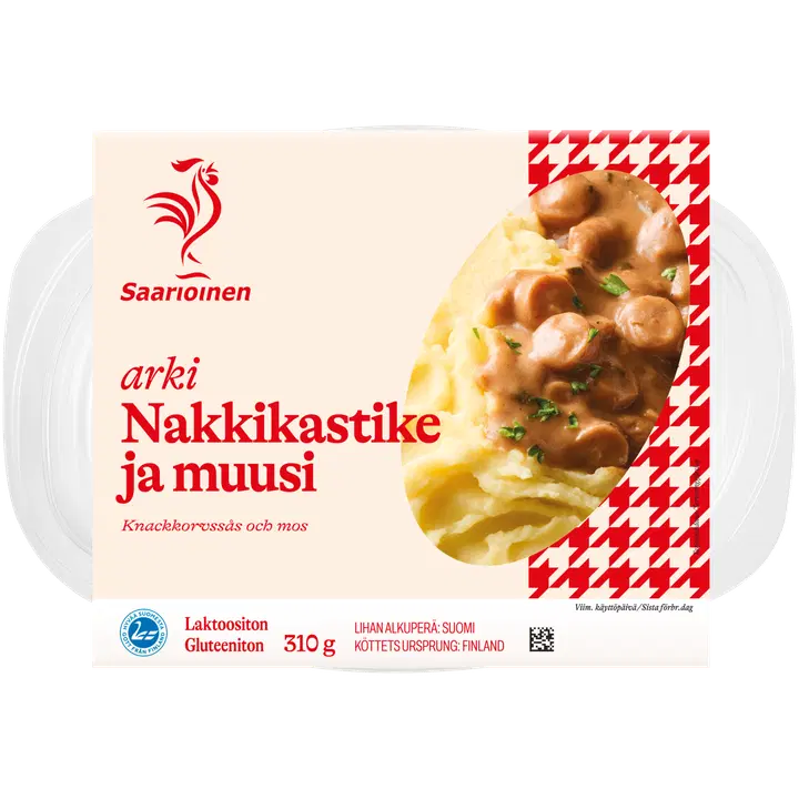 Saarioinen Nakkikastike ja muusi 310 g