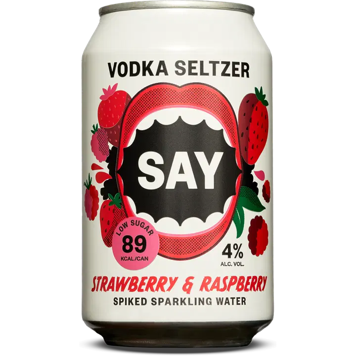 SAY Strawberry-Raspberry Seltzer 4% 33 cl
