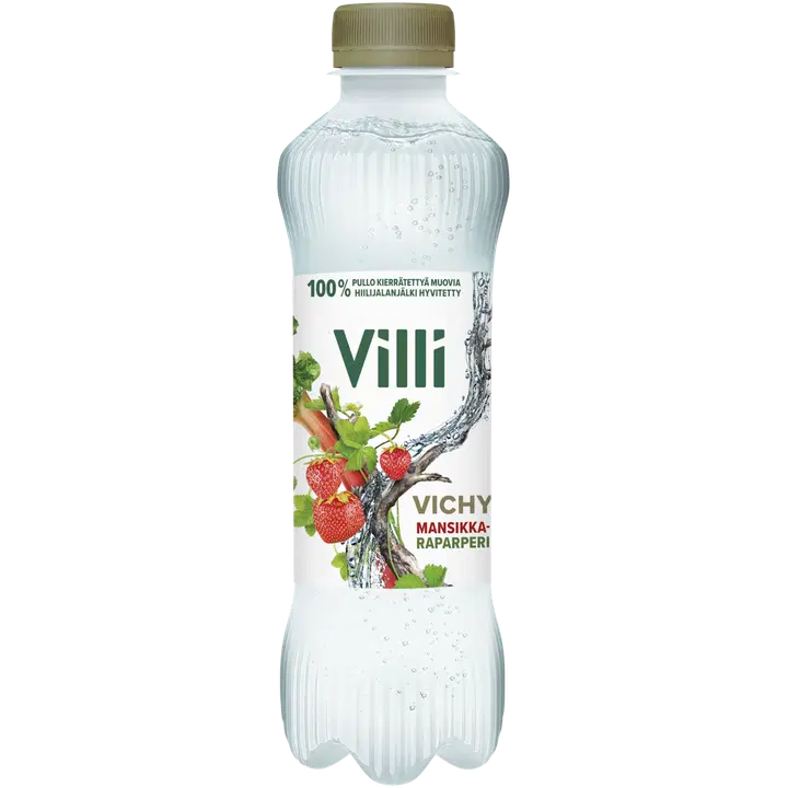Villi Vichy mansikka ja raparperi 0,33 l