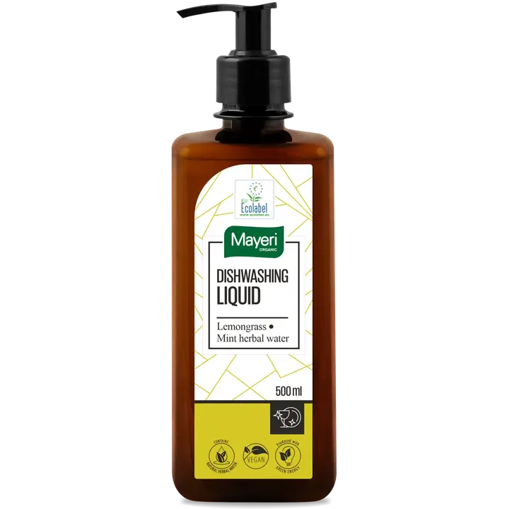 Mayeri Organic astianpesuaine Sitruunaruoho - Minttu yrttivesi 500 ml pumppupullo