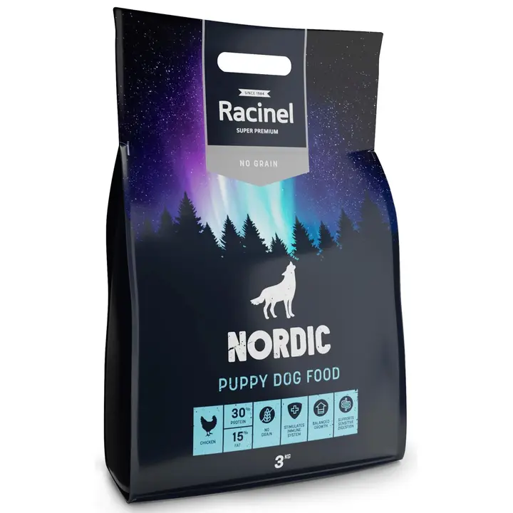 Racinel Nordic puppy täysravinto kaikille pentukoirille 3 kg