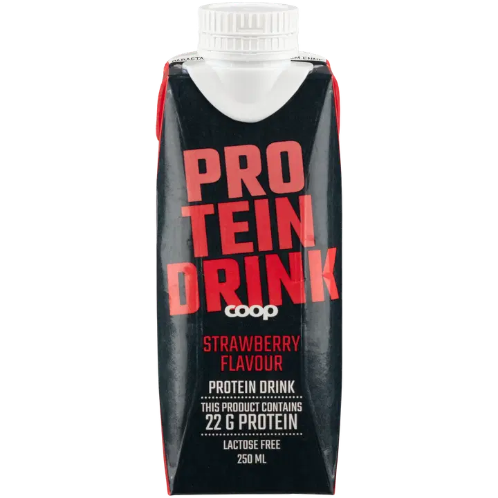 Coop laktoositon proteiinijuoma mansikka 250 ml