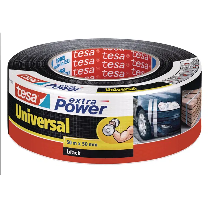 Tekstiilteip universaalne 50 m, must