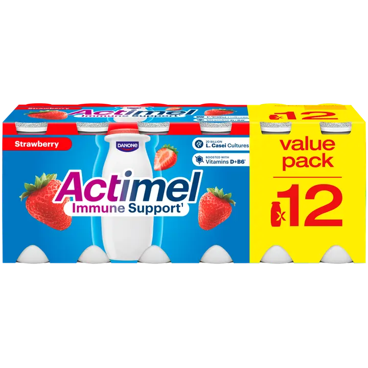 Danone Actimel mansikka jogurttijuoma 12x100g