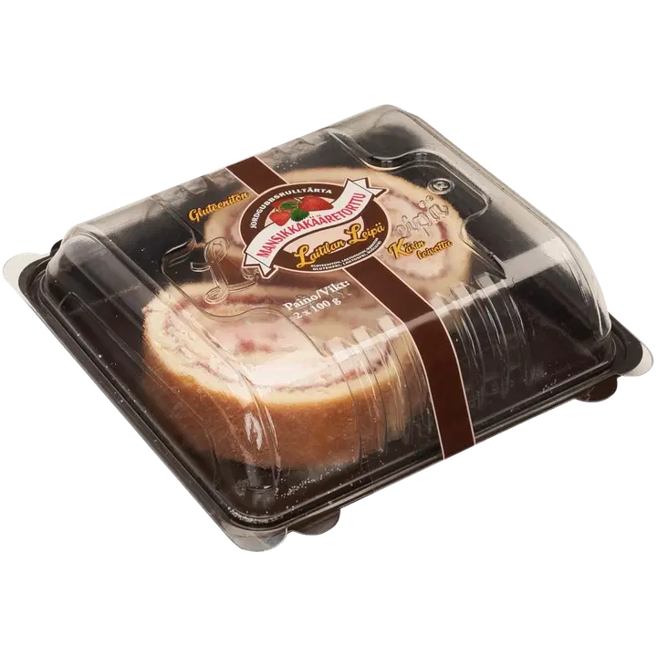 Laitilan Leipä Mansikkakääretorttuviipale 2 x 100 g Gluteeniton, Maidoton, Laktoositon