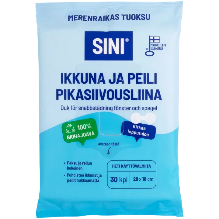 SINI Ikkuna- ja peili kostea pikasiivousliina 30 kpl