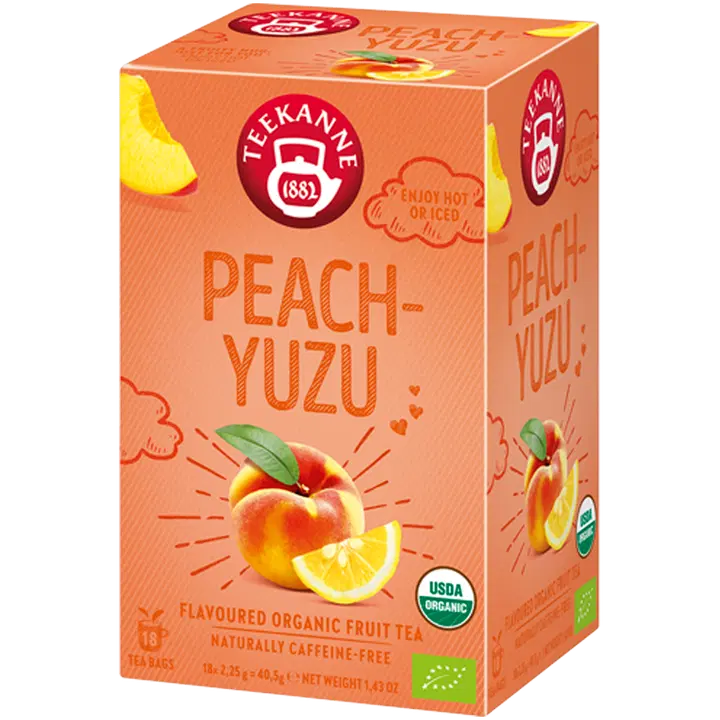 Teekanne Peach Yuzu, Persikan ja yuzun makuinen luomu hedelmähauduke LUOMU 18x2,25g