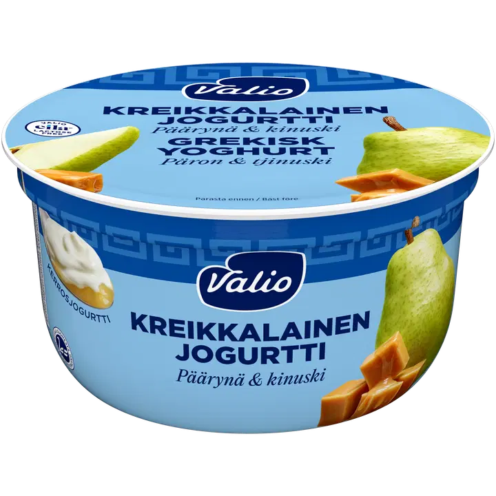 Valio grekisk yoghurt päron-tjinuski säsong smak laktosfri 150 g